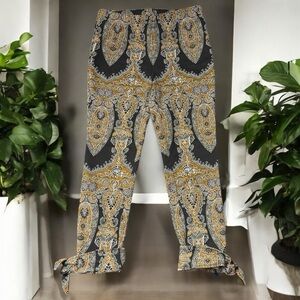 Free People Faux Suede Forest Green Venetian Renaissance‎ Crop Pants Size 0